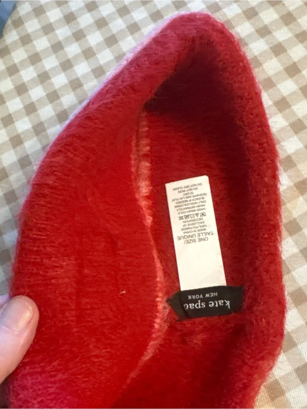 Kate Spade Pink & Red Fuzzy Headband